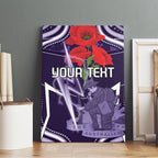 Custom Storm Rugby ANZAC Canvas Wall Art Melbourne Gallipoli Soldier With Aboriginal Art