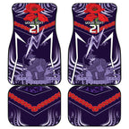 Custom Storm Rugby ANZAC Car Mats Melbourne Gallipoli Soldier With Aboriginal Art