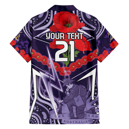 Custom Storm Rugby ANZAC Hawaiian Shirt Melbourne Gallipoli Soldier With Aboriginal Art