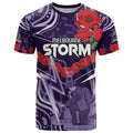 Custom Storm Rugby ANZAC T Shirt Melbourne Gallipoli Soldier With Aboriginal Art