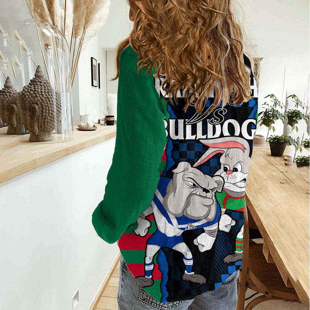 NRL Combine Rabbitohs and Bulldogs Women Casual Shirt LT9