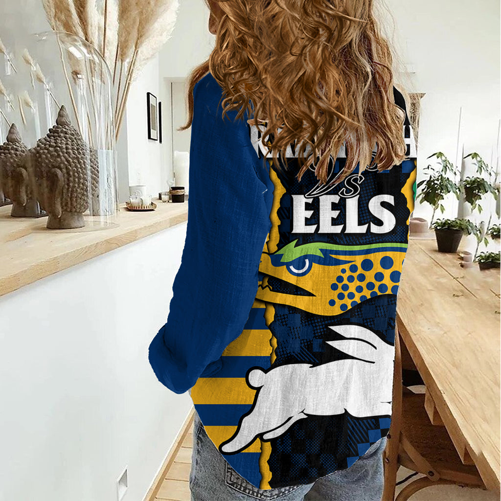 NRL Combine Rabbitohs and Eels Women Casual Shirt LT9