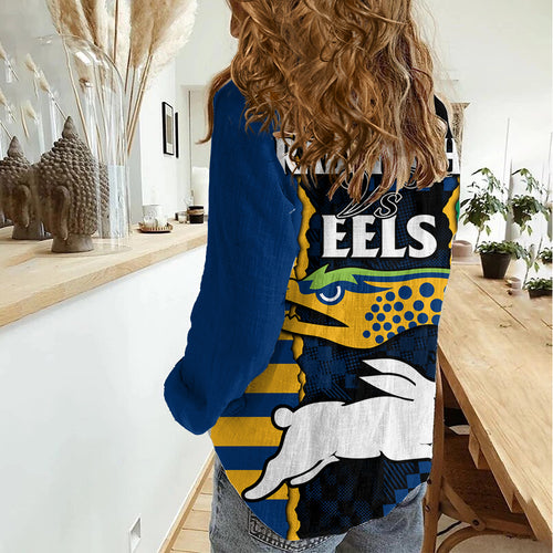NRL Combine Rabbitohs and Eels Women Casual Shirt LT9