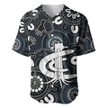 Custom Carlton Blues NAIDOC Week 2024 Baseball Jersey Fire Burning Aboriginal Dots Art