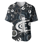 Custom Carlton Blues NAIDOC Week 2024 Baseball Jersey Fire Burning Aboriginal Dots Art