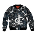 Custom Carlton Blues NAIDOC Week 2024 Bomber Jacket Fire Burning Aboriginal Dots Art