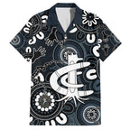 Custom Carlton Blues NAIDOC Week 2024 Hawaiian Shirt Fire Burning Aboriginal Dots Art