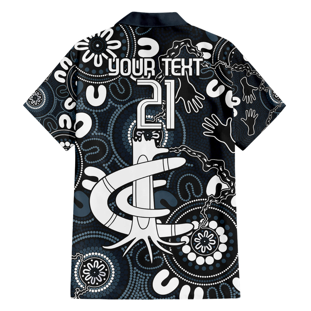 Custom Carlton Blues NAIDOC Week 2024 Hawaiian Shirt Fire Burning Aboriginal Dots Art