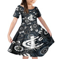 Custom Carlton Blues NAIDOC Week 2024 Kid Short Sleeve Dress Fire Burning Aboriginal Dots Art