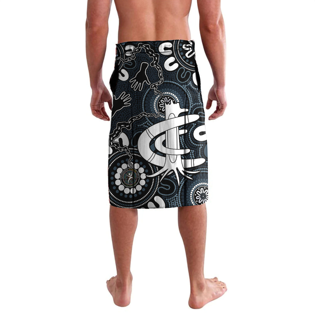 Custom Carlton Blues NAIDOC Week 2024 Lavalava Fire Burning Aboriginal Dots Art