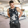 Custom Carlton Blues NAIDOC Week 2024 Men Tank Top Fire Burning Aboriginal Dots Art