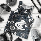 Custom Carlton Blues NAIDOC Week 2024 Men Tank Top Fire Burning Aboriginal Dots Art