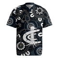 Custom Carlton Blues NAIDOC Week 2024 Rugby Jersey Fire Burning Aboriginal Dots Art