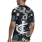 Custom Carlton Blues NAIDOC Week 2024 Rugby Jersey Fire Burning Aboriginal Dots Art