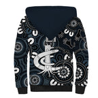 Custom Carlton Blues NAIDOC Week 2024 Sherpa Hoodie Fire Burning Aboriginal Dots Art