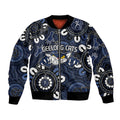 Custom Geelong Cats NAIDOC Week 2024 Bomber Jacket Fire Burning Aboriginal Dots Art