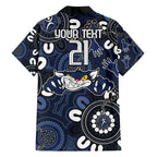 Custom Geelong Cats NAIDOC Week 2024 Family Matching Off Shoulder Maxi Dress and Hawaiian Shirt Fire Burning Aboriginal Dots Art