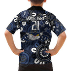 Custom Geelong Cats NAIDOC Week 2024 Family Matching Short Sleeve Bodycon Dress and Hawaiian Shirt Fire Burning Aboriginal Dots Art