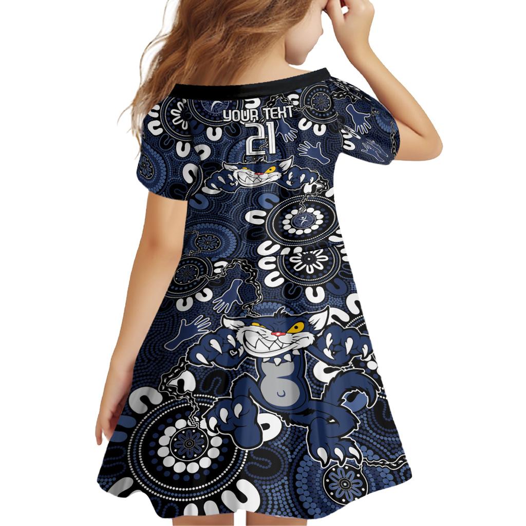 Custom Geelong Cats NAIDOC Week 2024 Family Matching Summer Maxi Dress and Hawaiian Shirt Fire Burning Aboriginal Dots Art