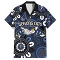 Custom Geelong Cats NAIDOC Week 2024 Family Matching Summer Maxi Dress and Hawaiian Shirt Fire Burning Aboriginal Dots Art