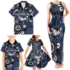 Custom Geelong Cats NAIDOC Week 2024 Family Matching Tank Maxi Dress and Hawaiian Shirt Fire Burning Aboriginal Dots Art
