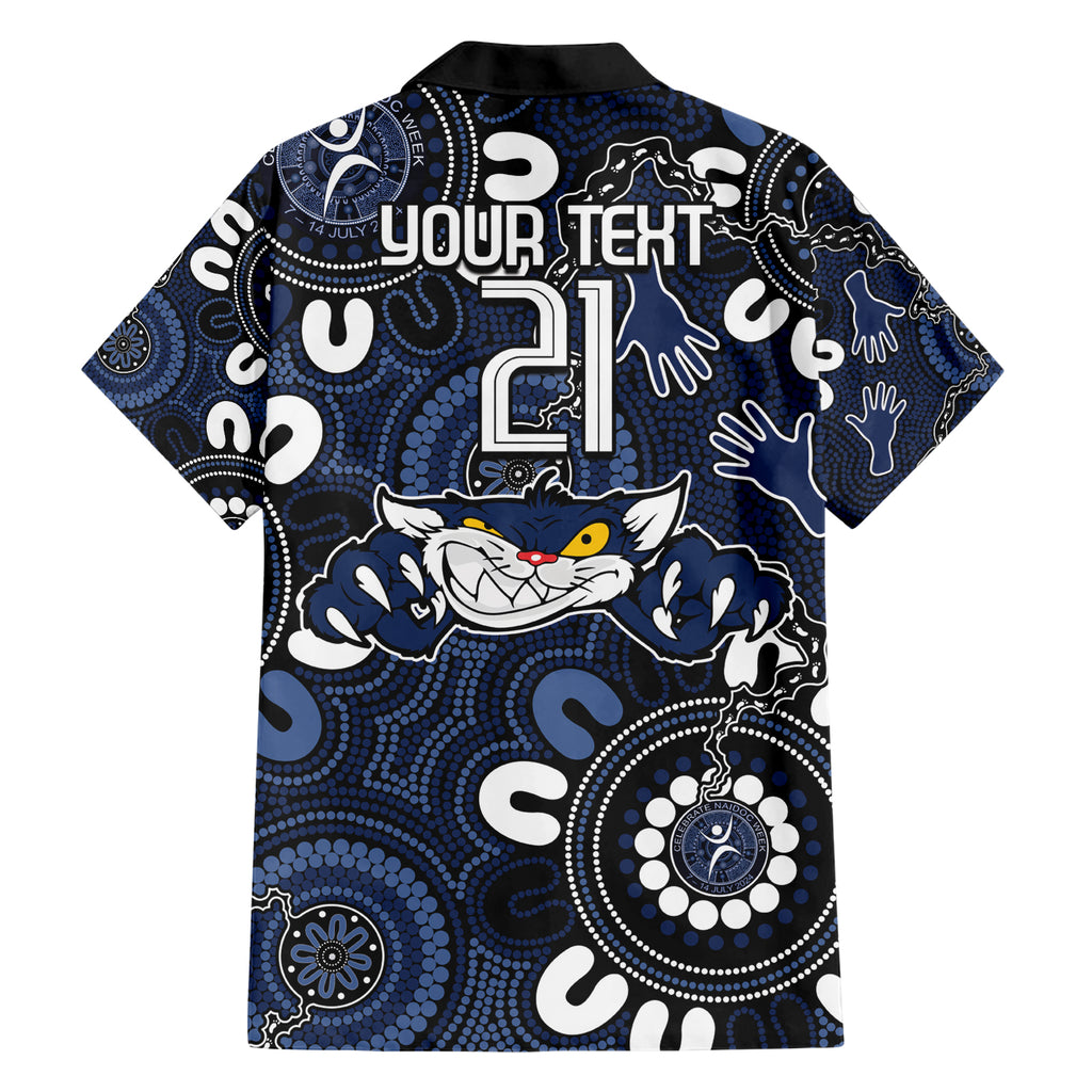 Custom Geelong Cats NAIDOC Week 2024 Hawaiian Shirt Fire Burning Aboriginal Dots Art