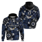 Custom Geelong Cats NAIDOC Week 2024 Hoodie Fire Burning Aboriginal Dots Art
