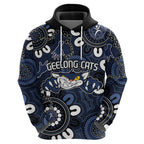 Custom Geelong Cats NAIDOC Week 2024 Hoodie Fire Burning Aboriginal Dots Art