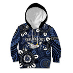 Custom Geelong Cats NAIDOC Week 2024 Kid Hoodie Fire Burning Aboriginal Dots Art