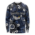 Custom Geelong Cats NAIDOC Week 2024 Long Sleeve Shirt Fire Burning Aboriginal Dots Art