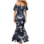 Custom Geelong Cats NAIDOC Week 2024 Mermaid Dress Fire Burning Aboriginal Dots Art