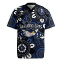 Custom Geelong Cats NAIDOC Week 2024 Rugby Jersey Fire Burning Aboriginal Dots Art
