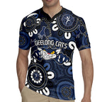 Custom Geelong Cats NAIDOC Week 2024 Rugby Jersey Fire Burning Aboriginal Dots Art