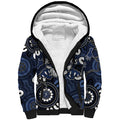 Custom Geelong Cats NAIDOC Week 2024 Sherpa Hoodie Fire Burning Aboriginal Dots Art