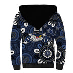 Custom Geelong Cats NAIDOC Week 2024 Sherpa Hoodie Fire Burning Aboriginal Dots Art
