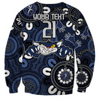 Custom Geelong Cats NAIDOC Week 2024 Sweatshirt Fire Burning Aboriginal Dots Art