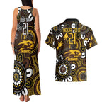 Custom Hawthorn NAIDOC Week 2024 Couples Matching Tank Maxi Dress and Hawaiian Shirt Fire Burning Aboriginal Dots Art