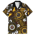 Custom Hawthorn NAIDOC Week 2024 Family Matching Long Sleeve Bodycon Dress and Hawaiian Shirt Fire Burning Aboriginal Dots Art