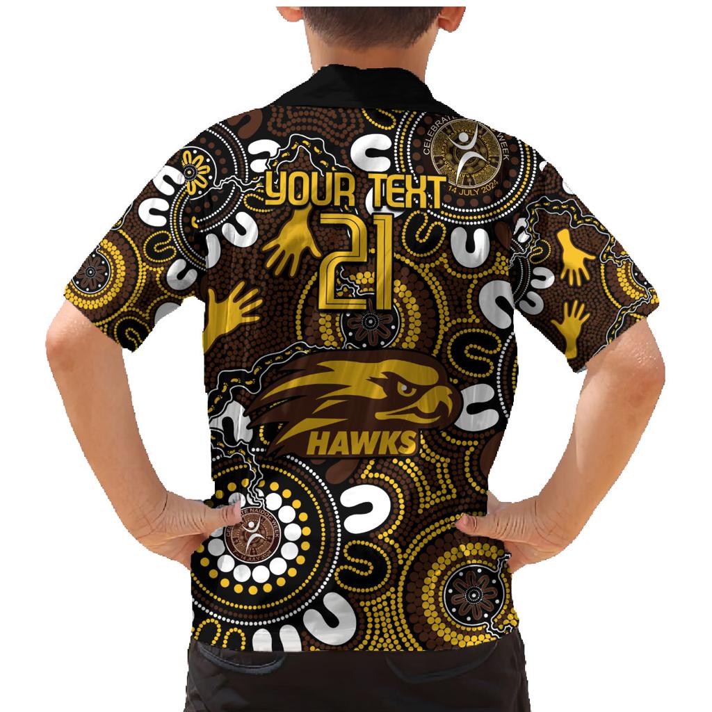 Custom Hawthorn NAIDOC Week 2024 Family Matching Mermaid Dress and Hawaiian Shirt Fire Burning Aboriginal Dots Art