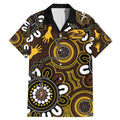 Custom Hawthorn NAIDOC Week 2024 Family Matching Mermaid Dress and Hawaiian Shirt Fire Burning Aboriginal Dots Art