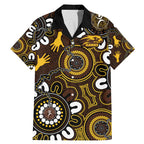 Custom Hawthorn NAIDOC Week 2024 Family Matching Mermaid Dress and Hawaiian Shirt Fire Burning Aboriginal Dots Art