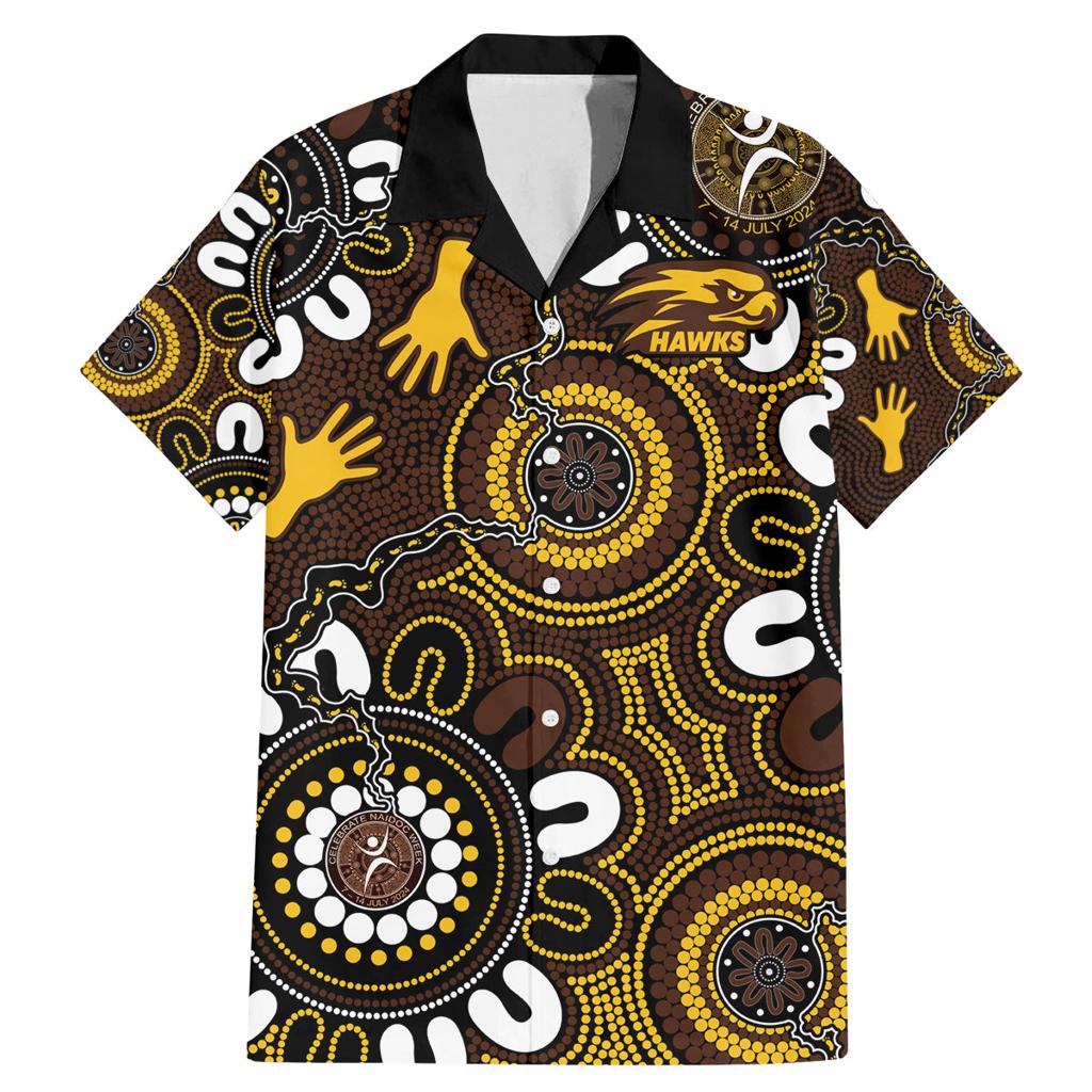 Custom Hawthorn NAIDOC Week 2024 Family Matching Mermaid Dress and Hawaiian Shirt Fire Burning Aboriginal Dots Art