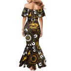 Custom Hawthorn NAIDOC Week 2024 Family Matching Mermaid Dress and Hawaiian Shirt Fire Burning Aboriginal Dots Art