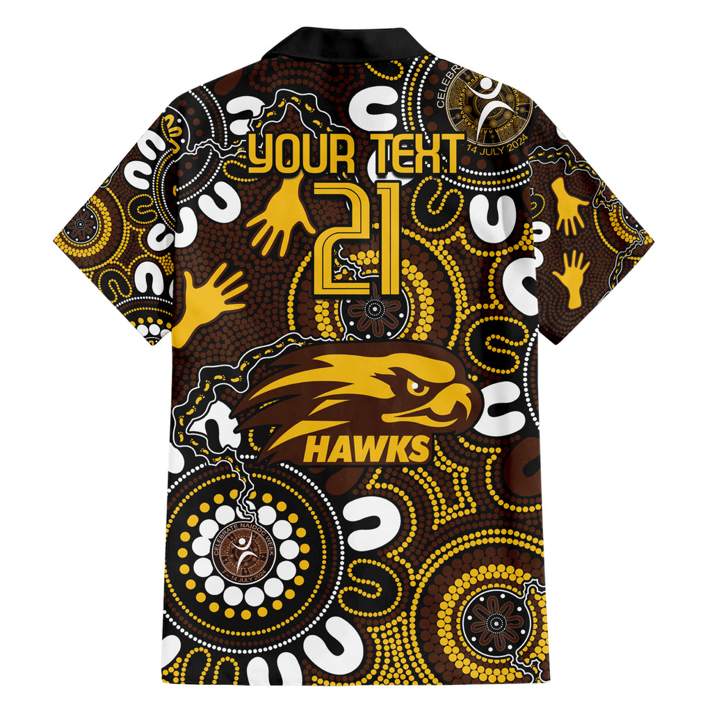 Custom Hawthorn NAIDOC Week 2024 Hawaiian Shirt Fire Burning Aboriginal Dots Art