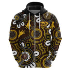 Custom Hawthorn NAIDOC Week 2024 Hoodie Fire Burning Aboriginal Dots Art