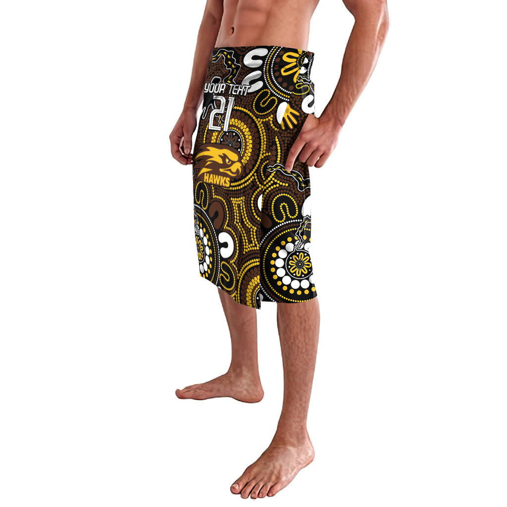 Custom Hawthorn NAIDOC Week 2024 Lavalava Fire Burning Aboriginal Dots Art
