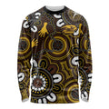 Custom Hawthorn NAIDOC Week 2024 Long Sleeve Shirt Fire Burning Aboriginal Dots Art