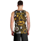 Custom Hawthorn NAIDOC Week 2024 Men Tank Top Fire Burning Aboriginal Dots Art