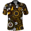 Custom Hawthorn NAIDOC Week 2024 Polo Shirt Fire Burning Aboriginal Dots Art