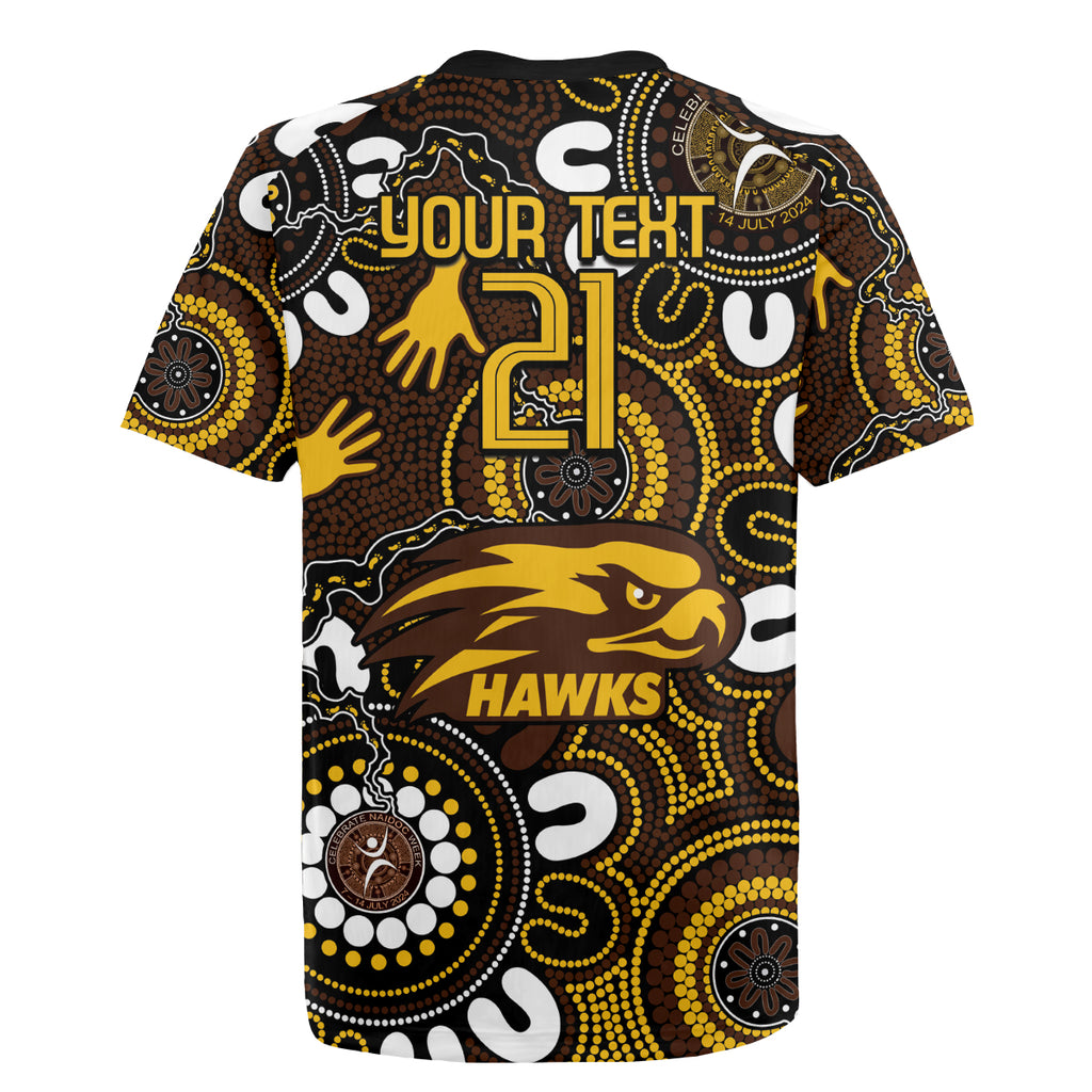 Custom Hawthorn NAIDOC Week 2024 Rugby Jersey Fire Burning Aboriginal Dots Art